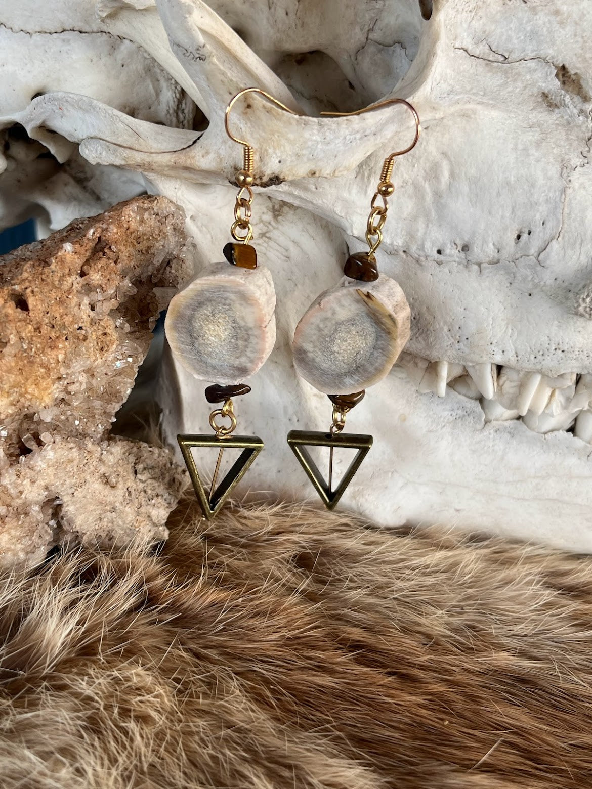 Geometric Antler Earring Set