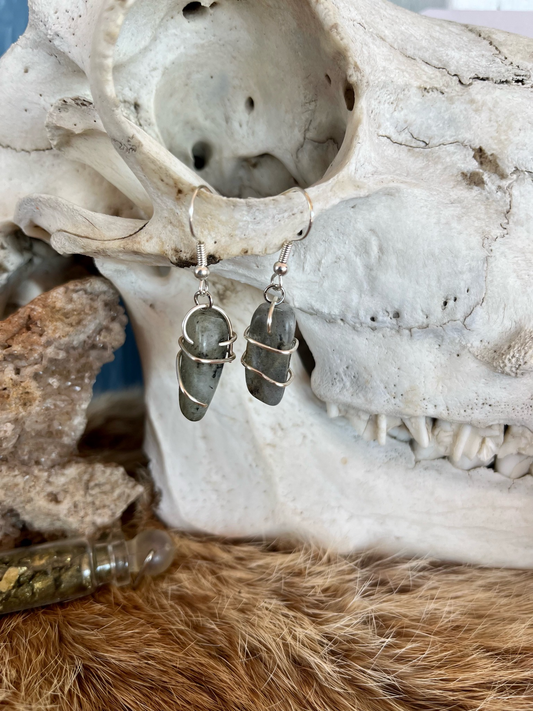 Small Labradorite Earrings