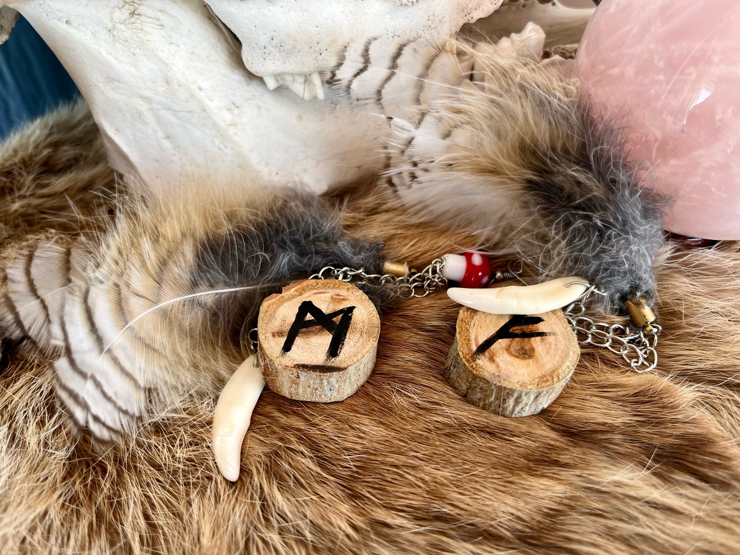 Norse Pagan Earrings (Elder Futhark Runes)